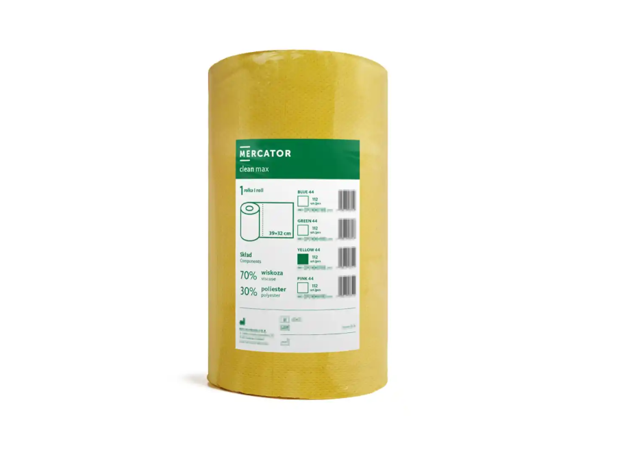 Laveta profesionala de curatare  Clean Max 44 m/ rola  Galben